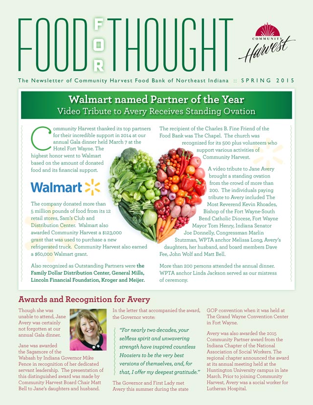 Community Harvest Newsletter Cover Design