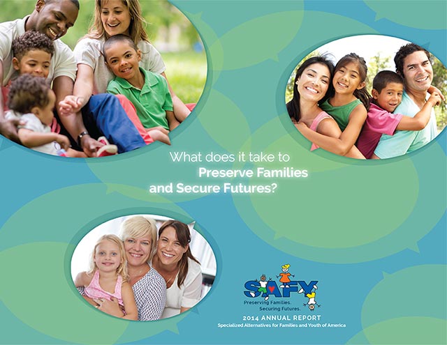 SAFY – Specialized Alternatives for Family and Youth of America 2014 Annual Report Cover