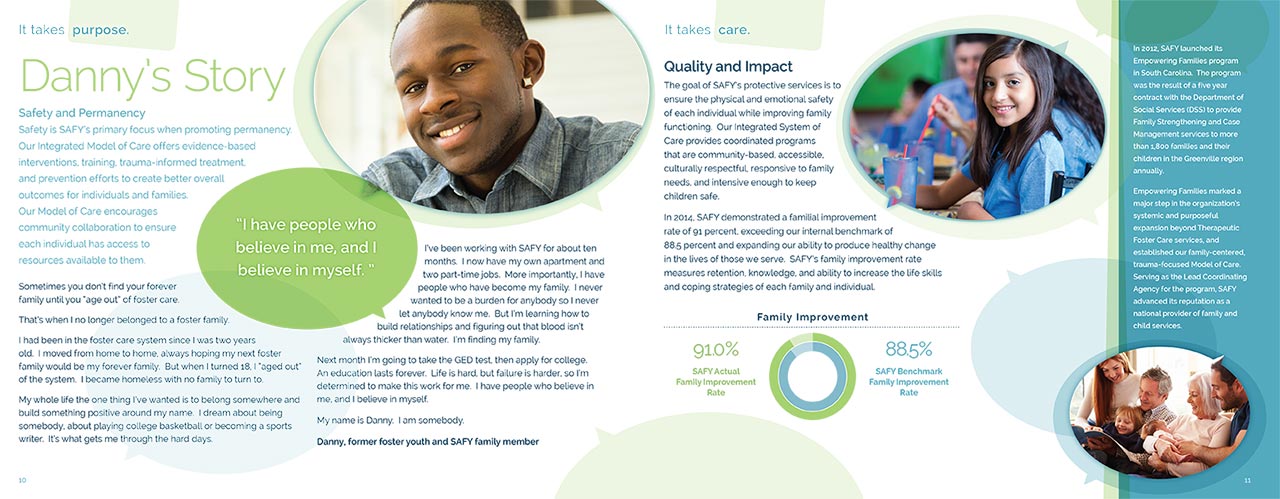 SAFY – Specialized Alternatives for Family and Youth of America 2014 Annual Report Spread